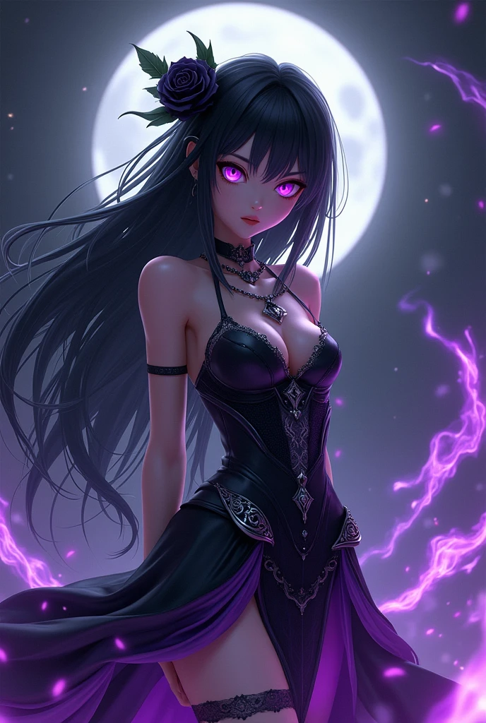 (((Raiden Shogun))), (genshin impact), purple eyes, black hair, ((purple highlights)), Official art, Unity 8k Wallpaper, Ultra-detail, Beautiful and aesthetic, masterpiece, Best Quality, (zentangle, mandalas, Tangle, Entangle), (fractal art:1.3), 1girl, huge ????, extra thick thighs, Extremely detailed, Most Beautiful Form of Chaos, elegant, a brutalist designed, vivd colour, romanticism, Atmospheric, arms behind back, (((((anime style))))), thick body, think waist, big ????, art nouveau, 