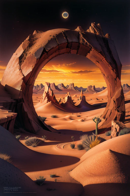  ( Surrealism ) a Surreal scene involving hueco Mundo, non euclidean desert geometry, an abstract scene ,  Los Noches, arancar. Surreal desert, photorealistic, 8k, hyper detailed, dramatic lighting, vibrant colors, surreal and abstract,  