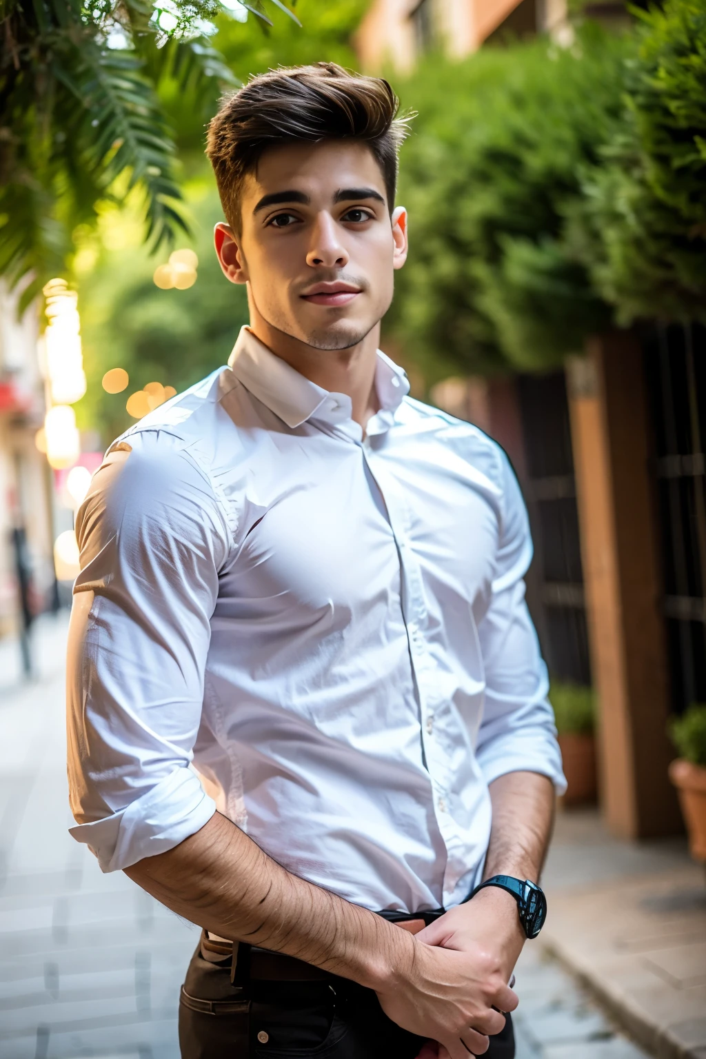 Realistic , Handsome Spanish ,outdoor