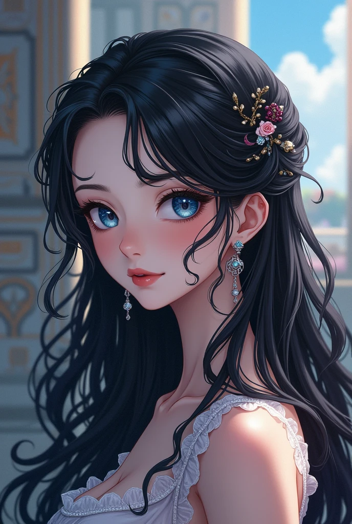 In a dreamy flat illustration, the masterpiece:1.2 depicts an overhead shot of a girl sitting in front of a mirror. The scene is bathed in the warm sunlight, creating a bokeh light effect that adds an ethereal touch. The girl, with her black hair cascading over her shoulder, is intensely focused on putting on her makeup. Her beautiful detailed eyes reflect her concentration as she carefully applies her makeup, highlighting her delicate features. The bright color palette used in this artwork captures the vibrant and lively atmosphere.

The illustration showcases the artist's attention to detail, with ultra-detailed brush strokes emphasizing the girl's intricate facial features and the mirror's reflective surface. The use of realistic, photorealistic:1.37 techniques adds depth and dimension to the artwork, making it visually stunning. The girl's expression radiates confidence and determination, embodying the spirit of self-expression and beauty.

In the background, a whimsical garden can be seen through the mirror, adding an element of fantasy to the scene. Lush greenery, colorful flowers, and butterflies create a vibrant ambiance that complements the girl's artistic endeavor. The composition and layout of the artwork give it a balanced and harmonious feel, drawing the viewer's attention to the girl's transformation process.

The flat illustration style used in this artwork brings a unique and modern touch to the traditional theme of putting on makeup. The artist's choice of a bright color palette enhances the dreamy atmosphere, emphasizing the girl's vibrant personality and creativity. The lighting, with its warm and soft tones, creates a soothing and inviting mood, inviting the viewer to immerse themselves in the artwork.

Overall, this vivid and captivating artwork beautifully captures the transformative experience of a girl putting on makeup. The combination of the flat illustration style, dreamy atmosphere, bokeh light effect, and overhead shot perspective creates a visually stunning and emotionally engaging piece of art.