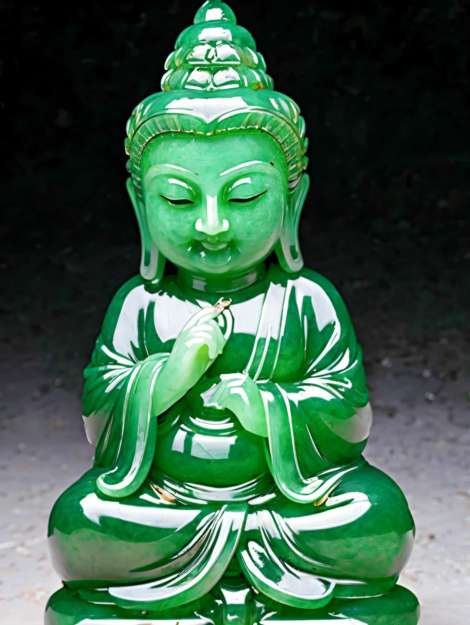 jade，Cute and chubby jade Buddha sculpture carving style