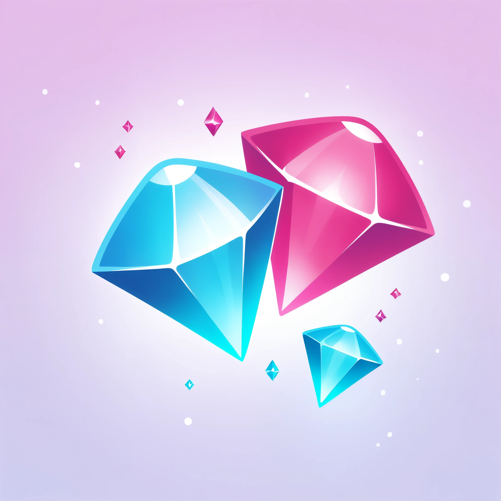 2 gems vector icons