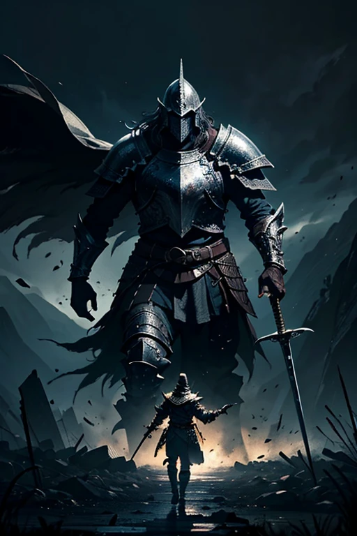 there is a man in a knight costume holding a sword, dark souls concept art, dark souls art, darksouls concept art, dark souls knight, the dark souls knight, medieval fantasy game art, dramatic concept art, epic elder scrolls art, dark soul concept art, dark souls inspired, dark souls style, blood