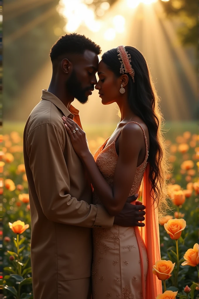Bangladeshi girl and african man kissing each other in ass