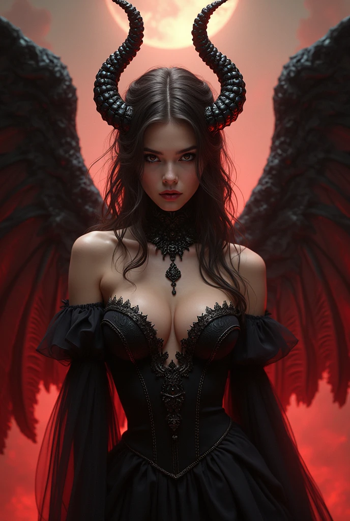 (ultra high resolution, ultra detailed, photorealistic:1.37), steampunk succubus, detailed wings, devil tail, Bikini Armor, bedroom scene, beautiful face
