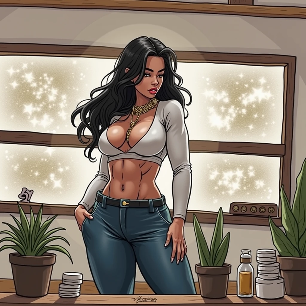 4k, Comic Babes, digital painting, there is a woman sitting on the floor with a cell phone, ayahausca, Alanis Guillen, sexy girl, realistic photo, Adriana Dxim, Hot, looks like fabiula birth, 18 years old, beautiful, pQuenteo taken in 2 0 2 0, beautiful, Latina skin, she is about 2 0 years old