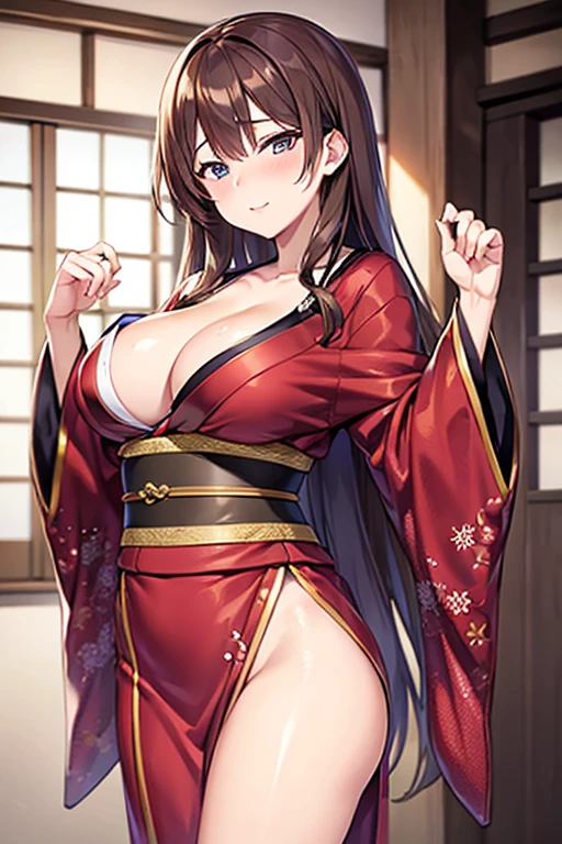 Waifu milf zorro, Brown hair, with kimono