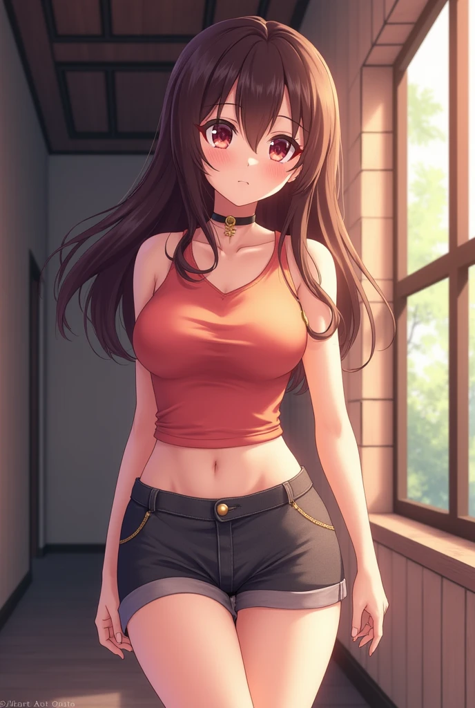Takagi-san、Shiny brown hair, Long Hair,Forehead、Center part、 Beautiful brown eyes、smile、Sparkling eyes, (fine grain)、Very fine eye、Highly detailed face, Highly detailed eyes,
(masterpiece:1.3, Highest quality, 超High resolution, Super detailed), Cowboy Shot、 One woman,Highest quality, masterpiece, High resolution,
Back alley in heavy rain,((Black crop shirt,Beautiful belly button、Denim pants)),
,(Princess face composition,Big eyes,Pointed lips,Red lipstick,Cute round face,見る人を幸せにするsmile,blush with embarrassment,blush,),(Bold Pose,(8K quality,Tabletop,Highest quality,超High resolution出力画像,),Intricate details,(Highly detailed raw photos:1.3),(Picture Mode Ultra HD),