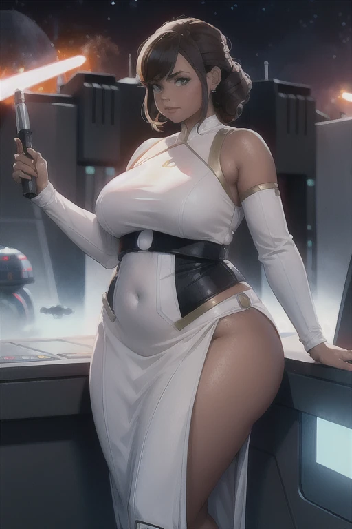 (Best quality), (high resolution), (detailed),1woman, curvy lady, togruda female, star wars