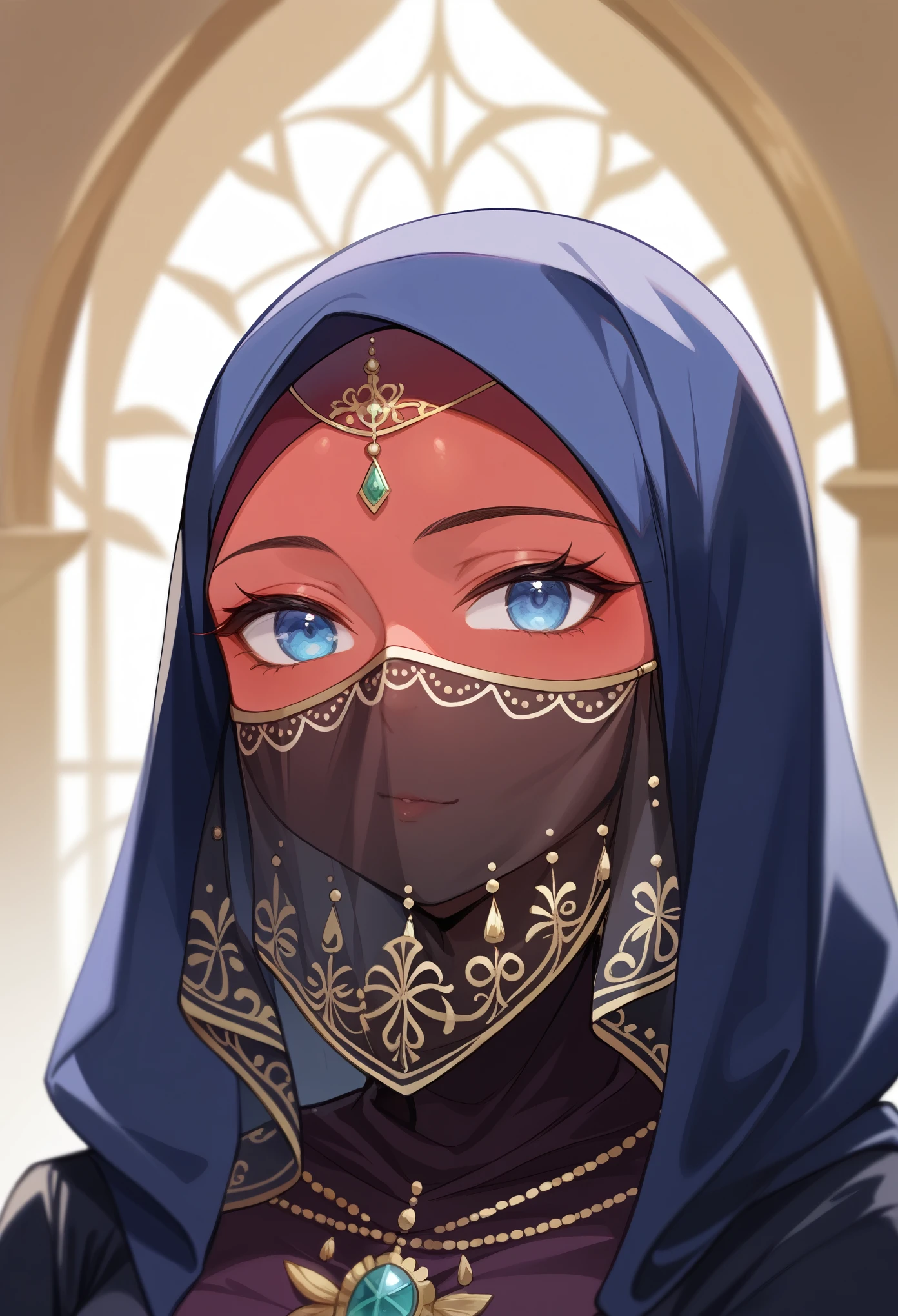 top-quality、Top image quality、​masterpiece、Huge Girl((black mechanic body、Shining red body line、Thorny armor、18year old、silk hijab, face veil , Ager、Best Bust、big bast,Beautiful light blue eyes, Long、A slender,Large valleys、Reflecting the whole body)),hiquality、Beautiful Art、Background with((chee、Skyscrapers、helicopter、Bolides))​masterpiece、depth of fields,