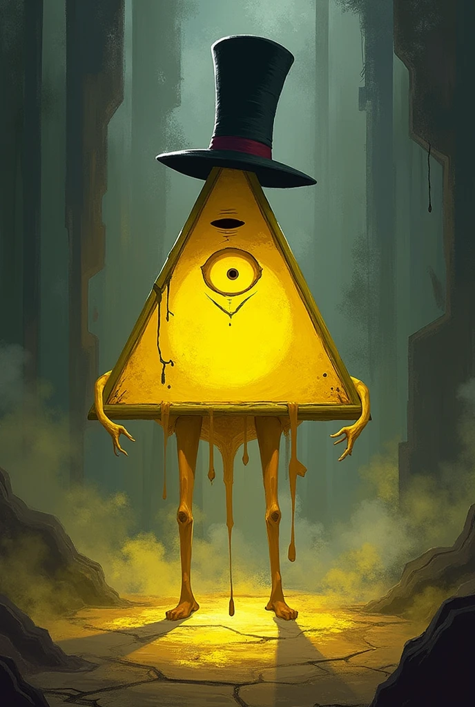 Bill cipher yellow and hat