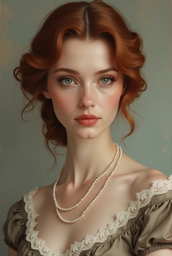 Irene Adler,Brown-haired,Realistic style,Photography,hair to chin,curls,Brown eyes,Pearl ear-rings
