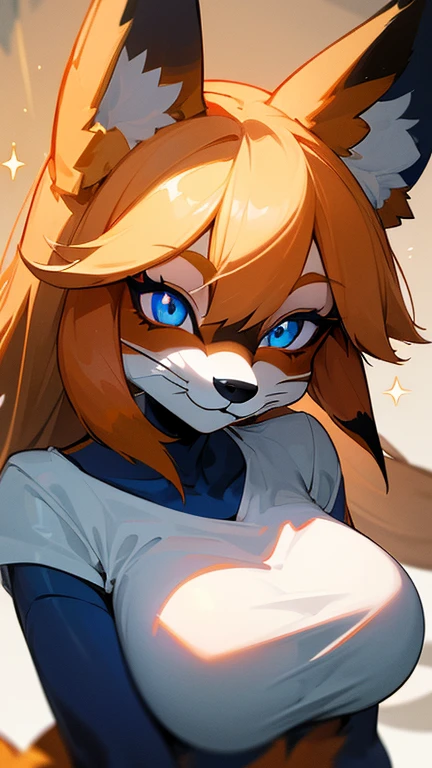 a beautiful and detailed kemono portrait of ippan josei, red dress shirt, outside, honovy hioshiru personalami, blue body, white body, smile, happy,hairband, looking at viewer, close up, medium breasts,cel shading, ((mouth open)), tongue, blush, sakura blossom, falling sakura leaves,shaded,teeth, posing, blue eyes, pupils, cinematic lighting, cinematic, hands on breasts