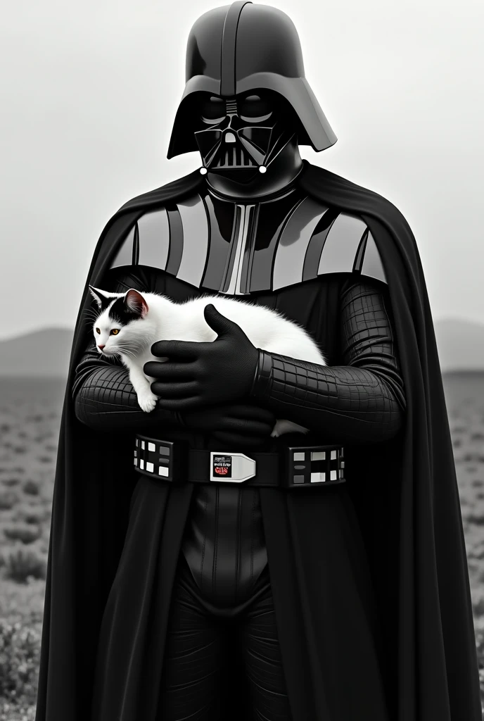 Darth Vader holding a cat