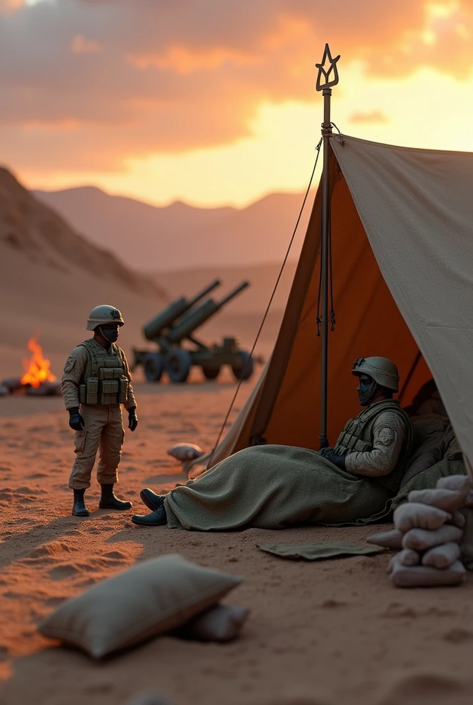 Background on the wall of Ethiopia, Scorching sun gray hair with army cots.