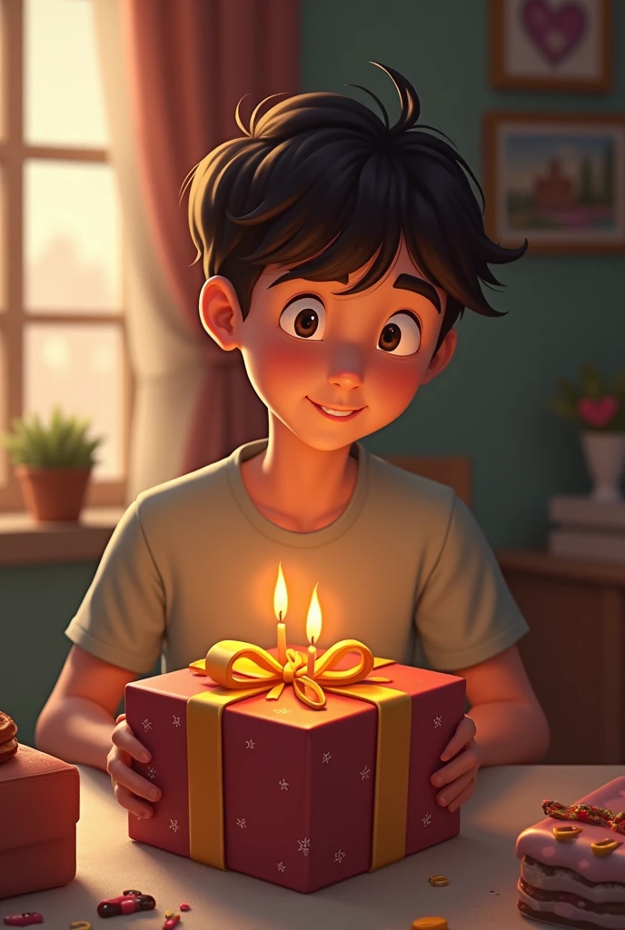 Gift holding in boys hand original image