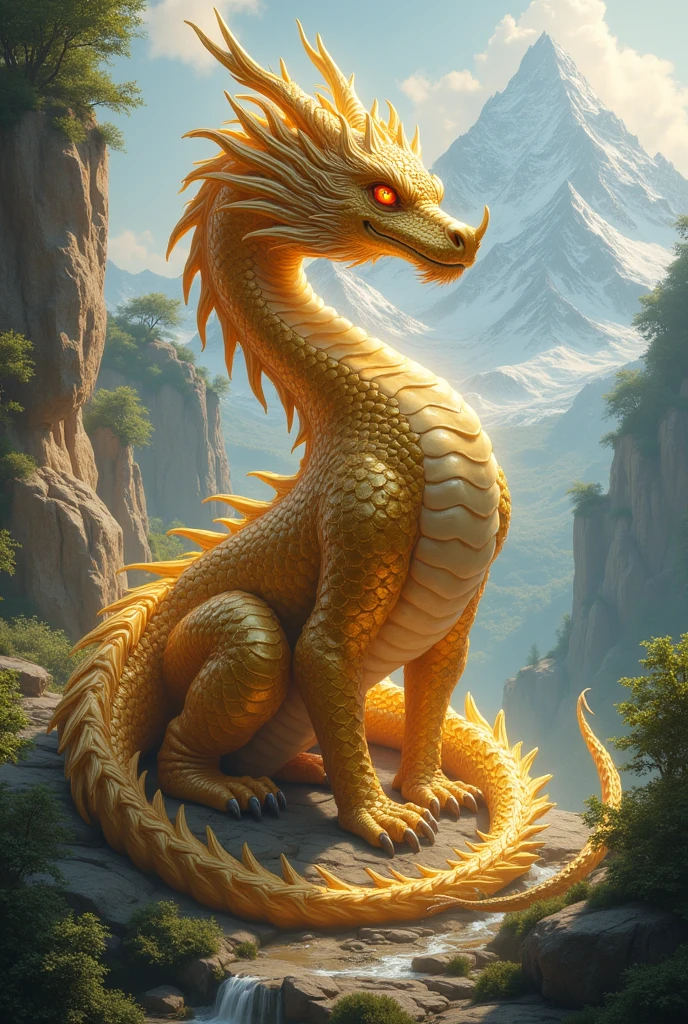 Chinese style golden dragon,Dragon on the ground background,crystal洞穴,diamond洞窟,看見diamondcrystal洞穴,diamond,crystal,background chinese style,Mountains and rivers,dragon huge,background flag waving,七彩crystal