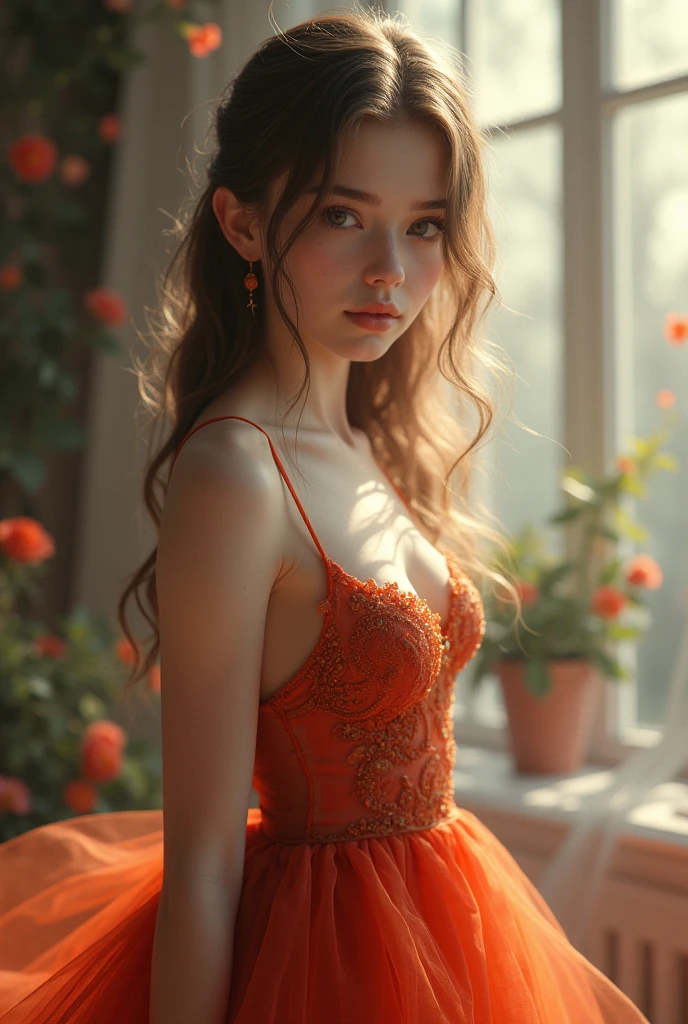 12 year old girl full body in hot dress