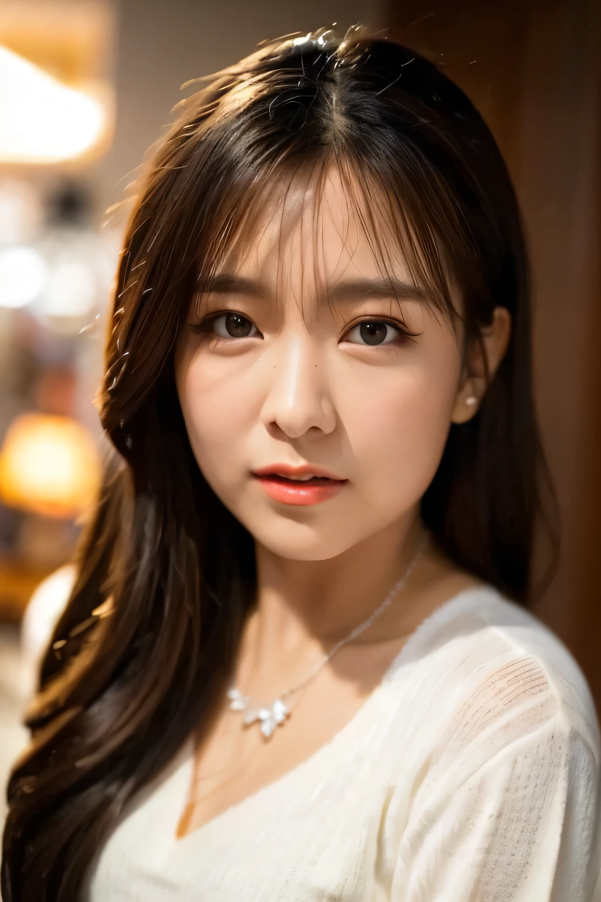 8k, masterpiece, original photo, best quality, Reality, Extremely detailed CG Unity 8K wallpaper, Depth of Field, Movie Lighting, lens flare, Ray Tracing, (Extremely beautiful face, Beautiful lips, beautiful eyes), Intricately detailed face, ((Ultra-delicate skin), Beautiful 1 girl best quality photos， Ultra-high resolution， （Realistically：1.4），Cute hairpin，1 girl，Red long hair,Cropped sweater ，Beautiful slim woman:1.4, on the island,Super thin face，Exquisite eyes，double eyelids，Necklace