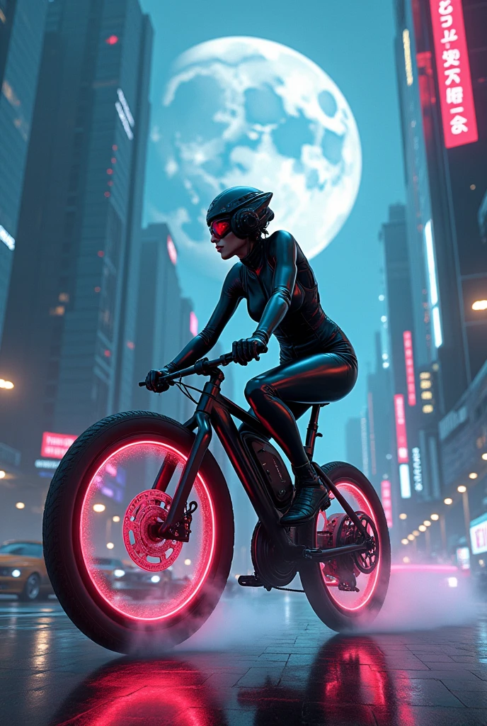 Today's challenge theme：Aeon Flux Riding a Bicycle