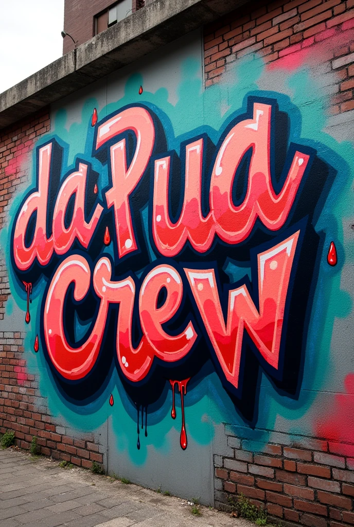 A person spray-painting the name Brush , Cartoon, with baggy clothes , With Cap , on a white background , tattoos on right arm