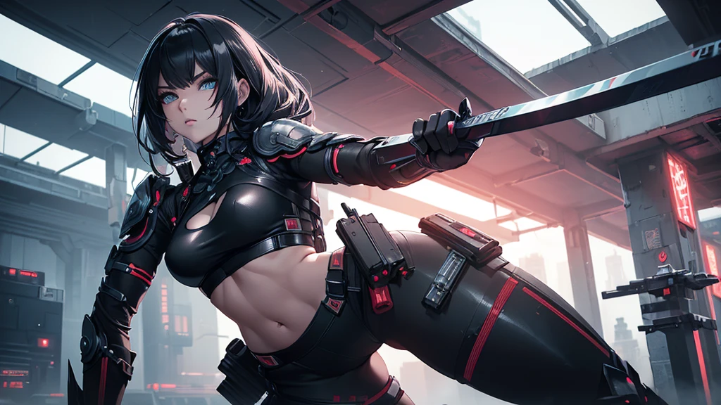 Create a high-resolution wallpaper of Juri Han from Street Fighter, set in a dynamic and intense fighting stance. She should have her iconic outfit: a tight, revealing purple and black bodysuit with pink highlights, fingerless gloves, and her distinctive pigtail hairstyle. The background should be a dimly lit urban alleyway with neon lights reflecting off wet pavement, giving a gritty, cyberpunk aesthetic. The atmosphere should feel tense and electrifying, with motion blur effects to emphasize her rapid movements. Use Octane Render to enhance the realism and detail, particularly focusing on the texture of her outfit, the shine of her hair, and the intensity in her eyes. Include elements like light rays and shadows to create depth and contrast. Ensure the image is 4K resolution for use as a desktop wallpaper.
