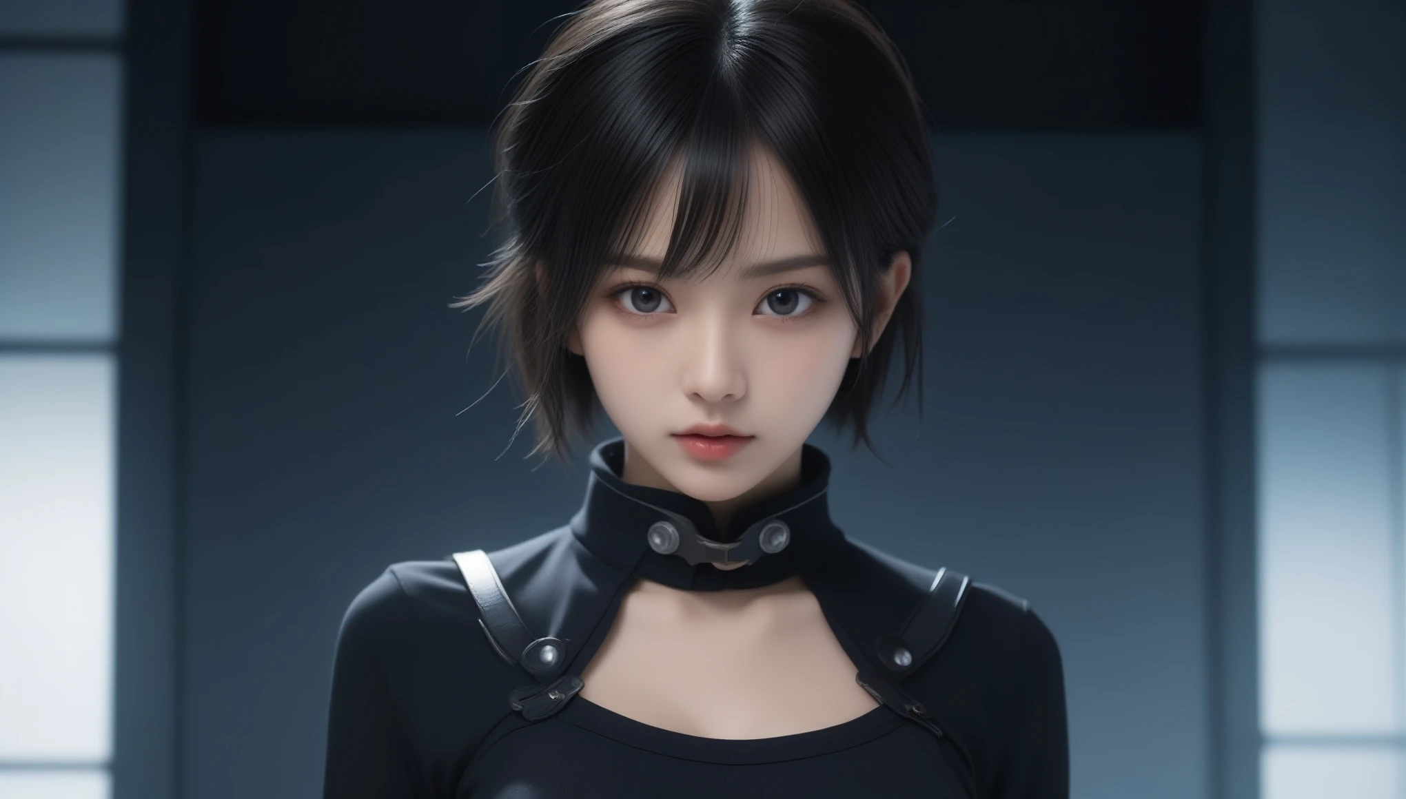 (masterpiece:1.3), (8k, photorealistic, RAW photo, best quality: 1.4), (1girl), beautiful face, (realistic face), (black hair, short hair:1.3), beautiful hairstyle, realistic eyes, beautiful detailed eyes, (realistic skin), beautiful skin, (sweater), absurdres, attractive, ultra high res, ultra realistic, highly detailed, golden ratio