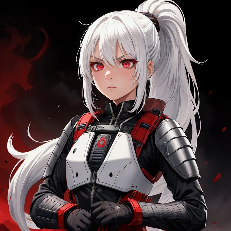 A white and red warrior