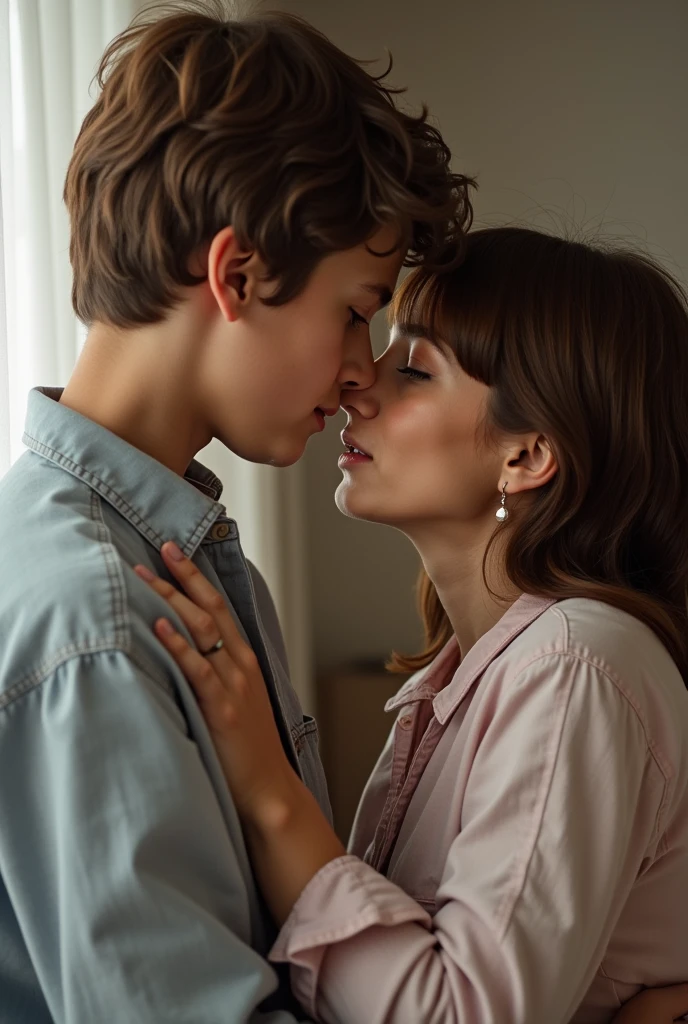 A girl sucking a boy's