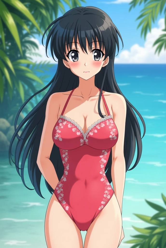 (masterpiece),best quality,Amazing,finely detail.Depth of field,beautiful detailed eyes, nico robin, 1girl,mature female,happy,light smile,, red bikini, house, armpits, bed, wet