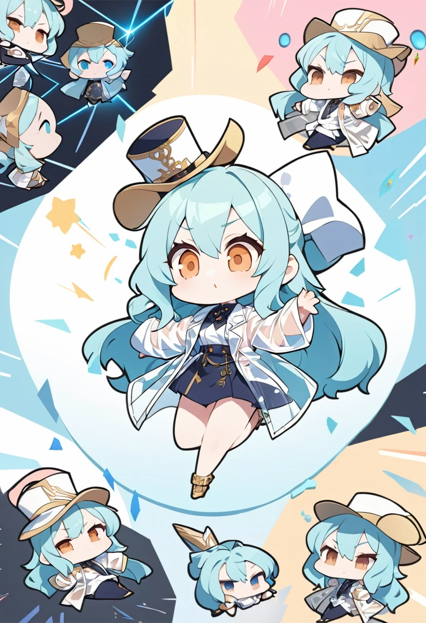 ((beautiful chibi, animated style, anime characters, deformation ...