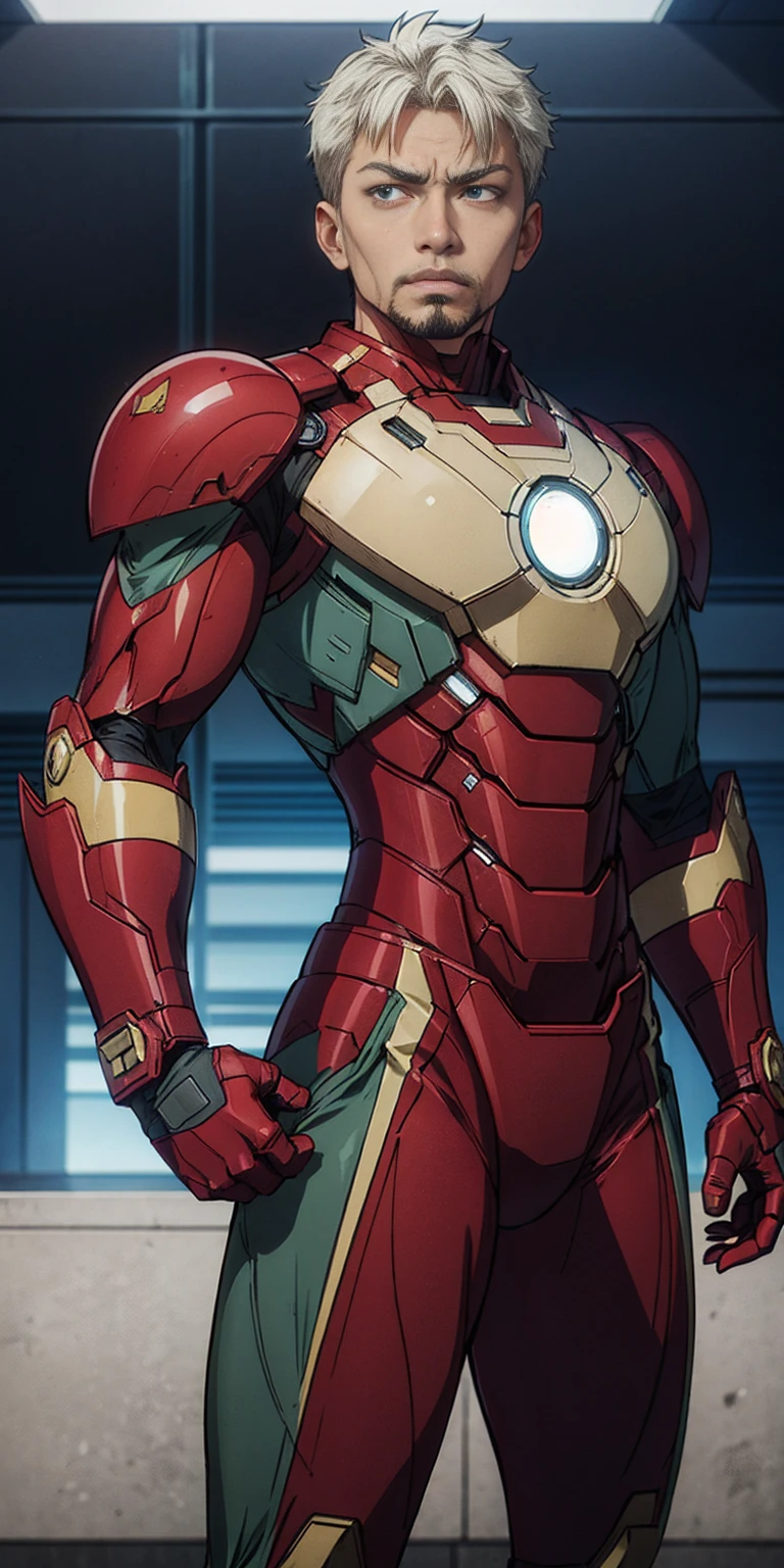 Akira Todo in Iron Man armor: Mark XLIX Rescue Armor, Detailed costume design