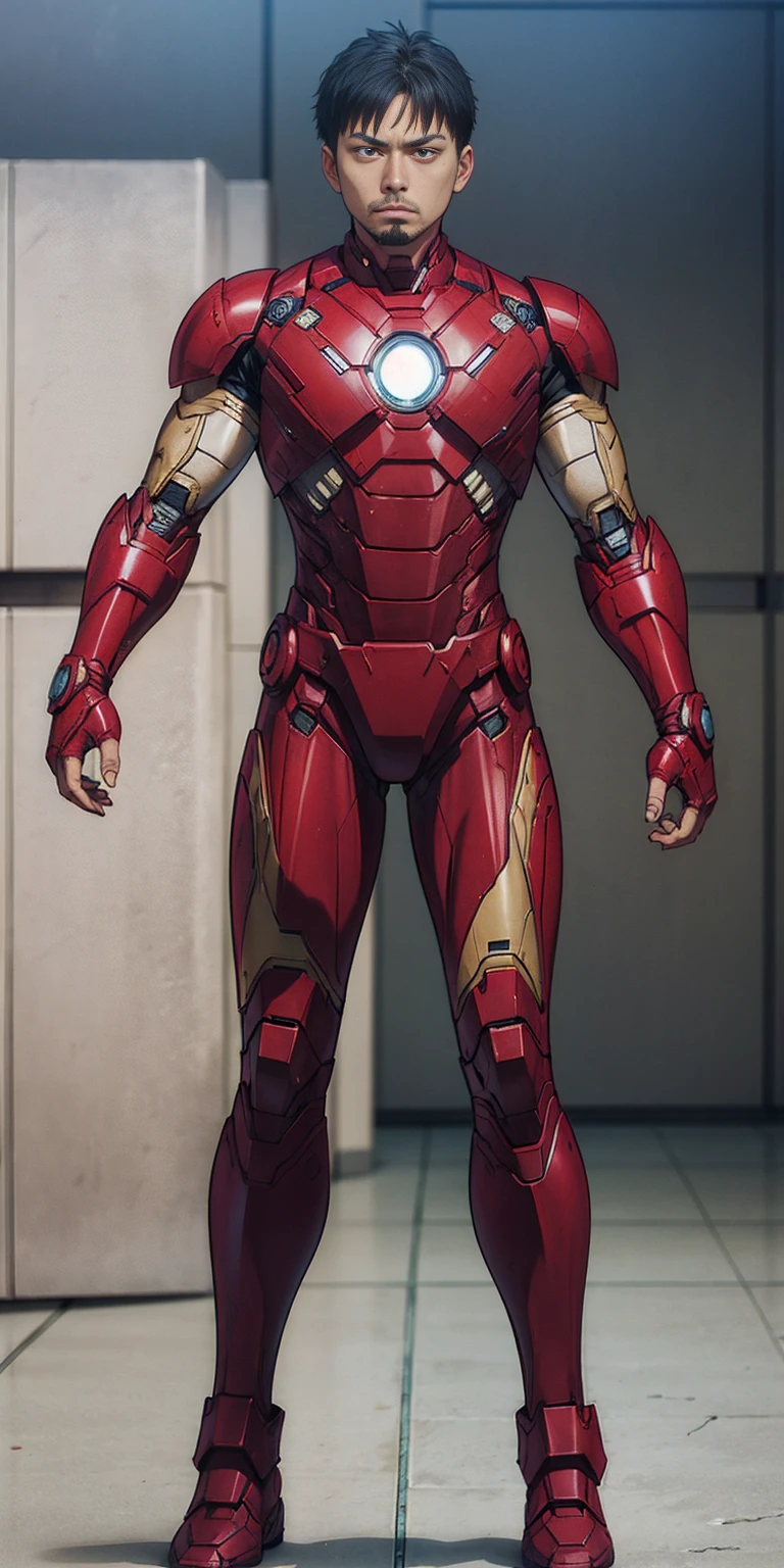 Akira Todo in Iron Man armor: Mark XLIX Rescue Armor, Detailed costume design