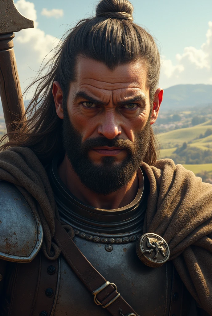 photo of the most beautiful artwork in the world featuring a soft lustrous male hero, ((epic heroic fantasy muscular men rugged wet wounded hero angry looking with long hair and long beard and fierce looking in a dynamic posture dying on the floor, fantastic location, majestic cluttered environment)), full body 8k unity render, action shot, skin pores, very dark lighting, heavy shadows, detailed, detailed face, (vibrant, photorealistic, realistic, dramatic, dark, sharp focus, 8k), (weathered damaged old worn leather outfit:1.4), (intricate:1.4), decadent, (highly detailed:1.4), digital painting, octane render, artstation, concept art, smooth, sharp focus, illustration, art by artgerm, (loish:0.23), wlop ilya kuvshinov, and greg rutkowski and alphonse mucha gracias, (global illumination, studio light, volumetric light), heavy rain, particles floating,
dim light, trim light, two-tone lighting,