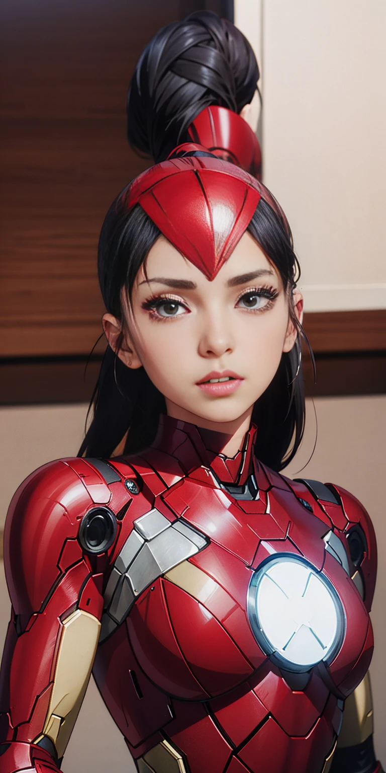 Akira Todo in Iron Man armor: Mark XLIX Rescue Armor, Detailed costume design