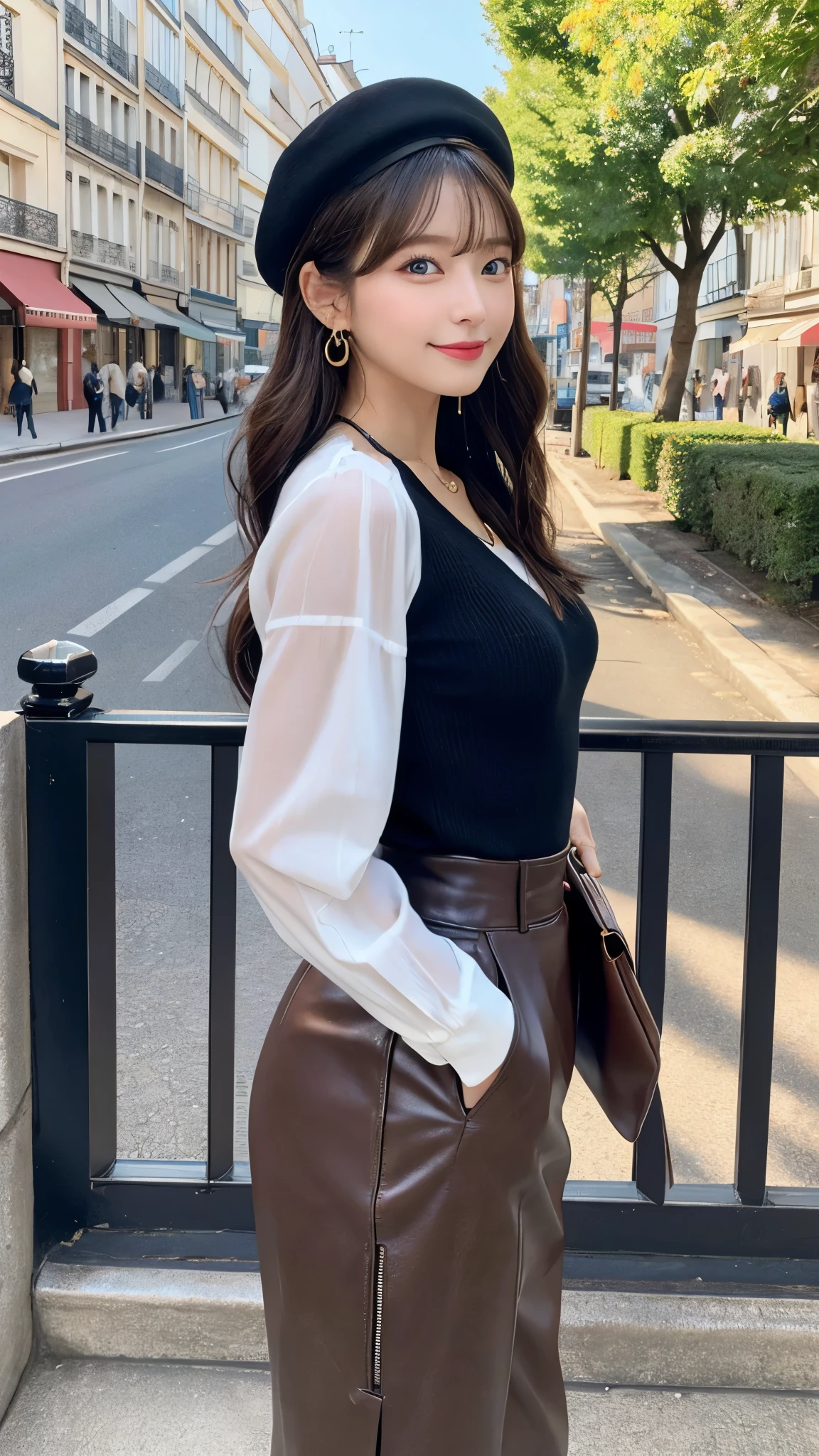 One girl,Sexy pose,Highest quality,masterpiece,figure,Very delicate and beautiful,CG,Unity,8k wallpaper,wonderful,In detail,masterpiece,Official Art,Very detailed CG Unity 8k wallpaper,Incredibly absurd,Large file size,Super detailed,High resolution,Very detailed,Beautiful detailed girl,Realistic,from the front,Outdoor,Red Turtleneck Shirt,skirt,Light contrast,