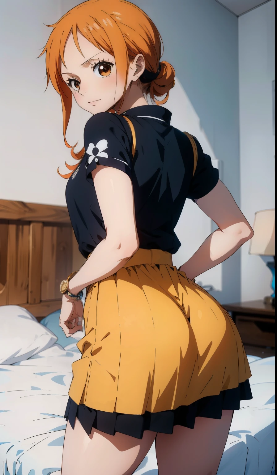 (Highest quality, 8k, masterpiece :1.3),Mrs. Yuigahama,ガハMom, As I expected, my youth romantic comedy is wrong。, One woman,Bun Hair,30 years old,Mom,Orange Hair,orgasm,Sexy pose,back,Big Ass,leggings,透けるTbackパンツ,