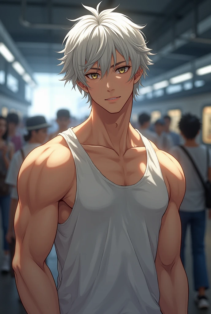 (masterpiece, best quality),Male children,nakeness,Standing posture,Short bright blue hair,A young boy with,younge boy,???'s face,adolable,infancy,Young age,Short round face,Flat chin,children's,infancy,(???'s face),Black Skin Sports Student,Land of Crystals,ice field,Pink belly hair,Pink chest hair,Pink pubic hair,Young age,Flat chin,Fine face in detail,Clean skin,White men's briefs,musculous,Short bright blue hair,Bright Hair,White eyes,Keep your eyes wide open,nakeness,Very narrow low-rise white briefs,White briefs,Pectoralis abdominal muscles,Broad body,Strong and well-developed muscles,Shimmering like a diamond, it shines like a crystal,Bright and vivid colors,(depth of fields:1.2),Positive audience,looking at viewert,the night,Holy,Light-sensitive,byself,are standing,Close-up Shot Shot,glowing,Fluorescent effects