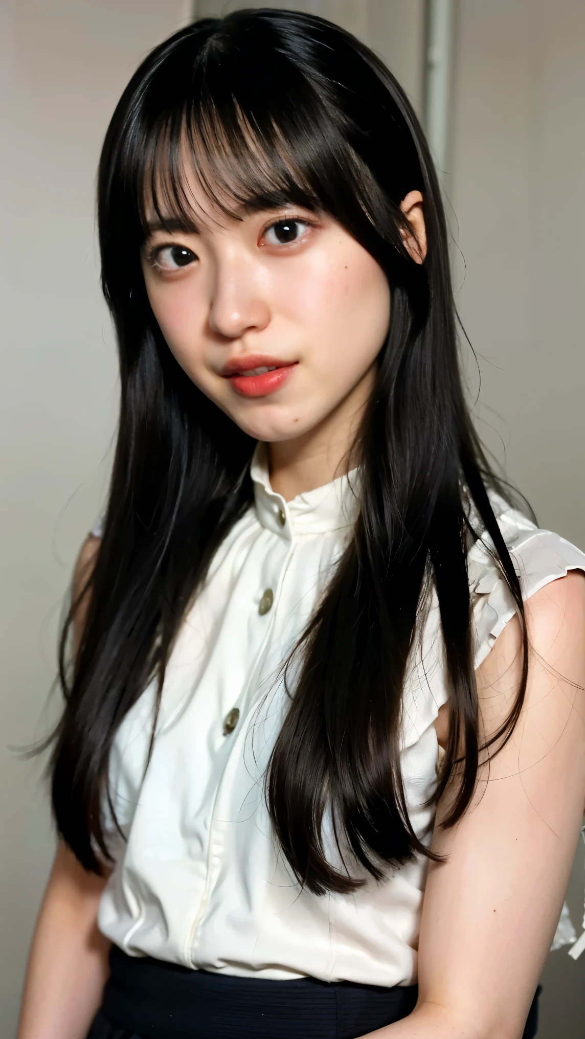 Cute Japanese Women Photos, smile:1.78, 20-year-old, Oil, One Length Hair＆Straight Hair Balm:1.55, (photo Realistic:1.4), (hyper Realistic:1.4), (Realistic:1.3), (Smoother lighting:1.05), (Improving the quality of cinema lighting:0.9), 32K, 1 person,20-year-oldの, Realistic lighting, Backlight, The light shines on your face, Ray Tracing, (Bright light:1.2), (Improvement of quality:1.4), (Highest quality Realistic textured skin:1.4), fine grain, Detailed face,(smile:0), (Emphasis on face close-up:1.3), (Enhances the beauty of skin texture:1.1),((Extremely precise and accurate anatomy:1.0)), (Enhances the beauty of skin texture:1.1), Clean and glowing skin, mesh, thin:1.2, (Realistic:1.3), Realisticなライティング, (Smoother lighting:1.05), 32K, One Japanese woman, fine grain, Detailed face, (Film Grain:1.1),(Accentuates body lines:1.1), High resolution, Natural look, Kind eyes, Improves hair quality, Delicate light and shadow, Transparent muscles, Graceful pose, Beautiful Eyes, Sharp details, Soft light reflection, Beautiful contours, Delicate skin tone, Fine hair texture,Cute Japanese Women Photos,