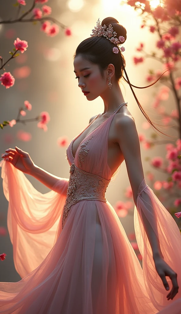 Full figure, seven -clinging shooting, 18 years old, wearing firefly clothes, exquisite faces, details, hands, ultimate details, amazing magnificence, Pedaipan style, fiber hair, glowing pink firefly, glowing pink iris,