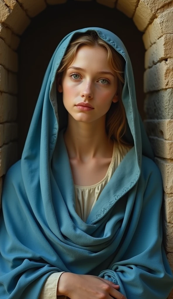hyper photorealistic, one cute peasant woman, in small European village, (18 years), (detailed face and eyes), full body portrait,  (extremely sexy), pleasure, nudist, small breasts, expression enjoyment, seductive look, idyllic aura, medieval environment, Masterpiece, ultra detailed, cinematic composition, cinematic lighting, light honey hair, little smile, fine facial traits, Slim physique, (depth of field)