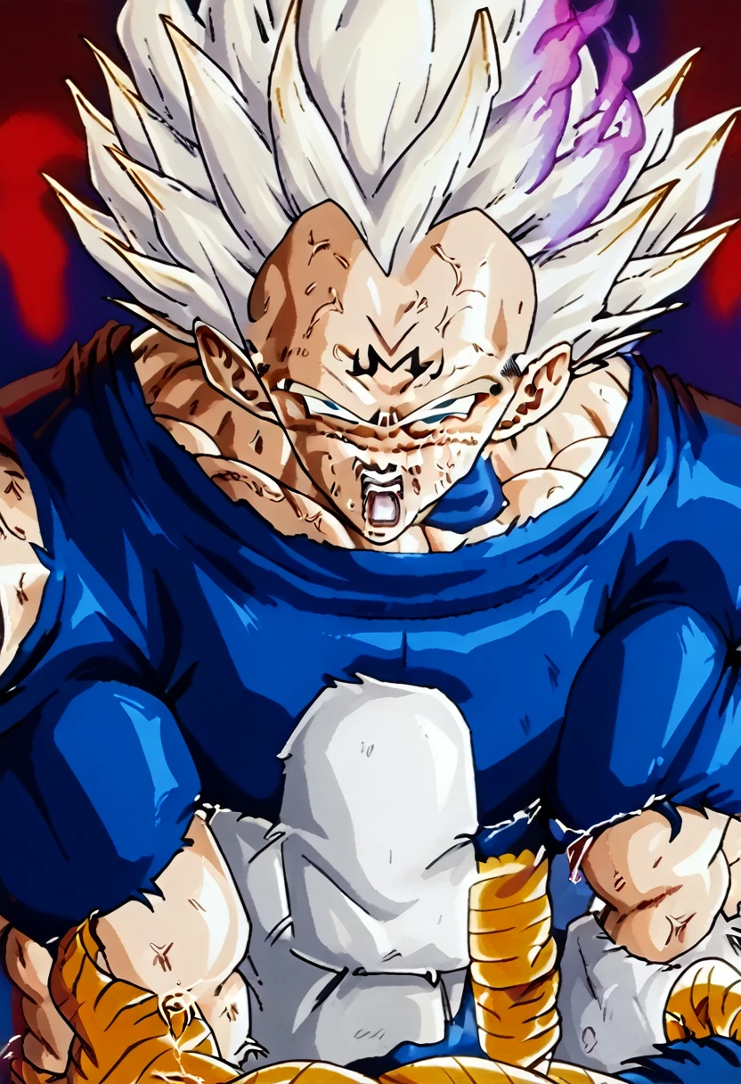 Toei animation style,(((Huge muscles))),Face the enemy,Hünkel,Handsome,good looking,((Huge penis,アナルSex1.7)),Crying face,Silver Hair,ejaculation,8k,High definition,Masterpiece,Detailed Description,Spike Hair,tall,countless black tentacles,Sticking out tongue,Spider Suit,ぺニスを揺らしながら,rape,Devilish wings,Cat ear,Partially torn armor,Open your mouth wide,Drunk Eyes,A black tattoo under the eye,rape,(((((Shiny and shiny,Long Hair,Enveloped in purple flames))))),Orgy,Moist in the body,The devil takes over the body,A Crowd of Demon Boys,Harness,Imminent sexual activity,Black bones burst out of my body.,(((Writhing in pain on all fours))),(((2boy,Goku and Vegeta,Sex:1.8))),