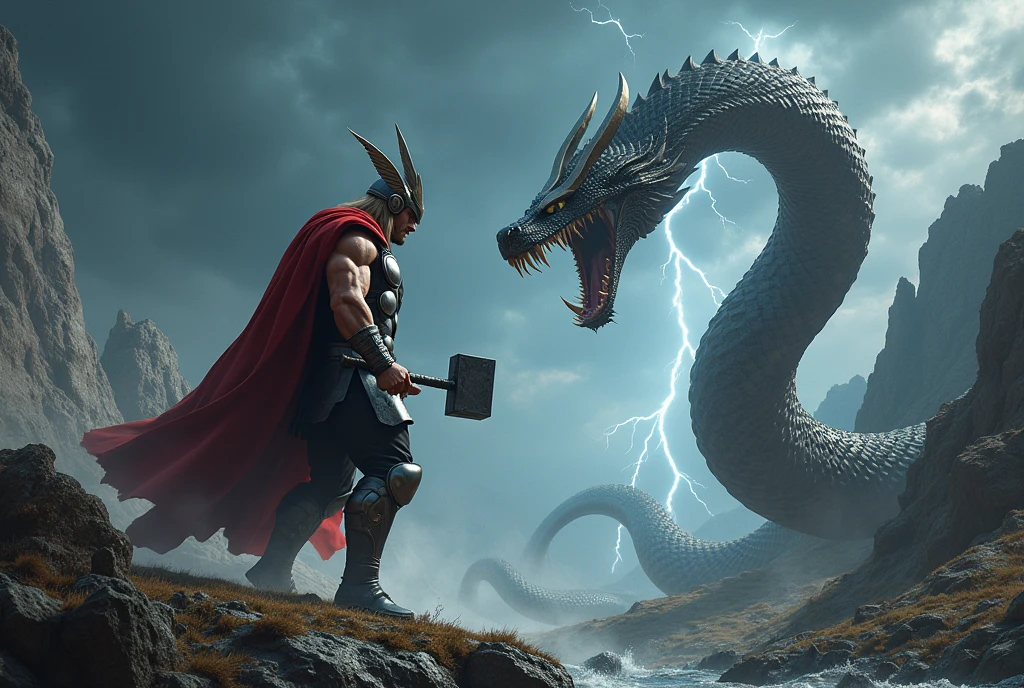 Thor and dragon combined
