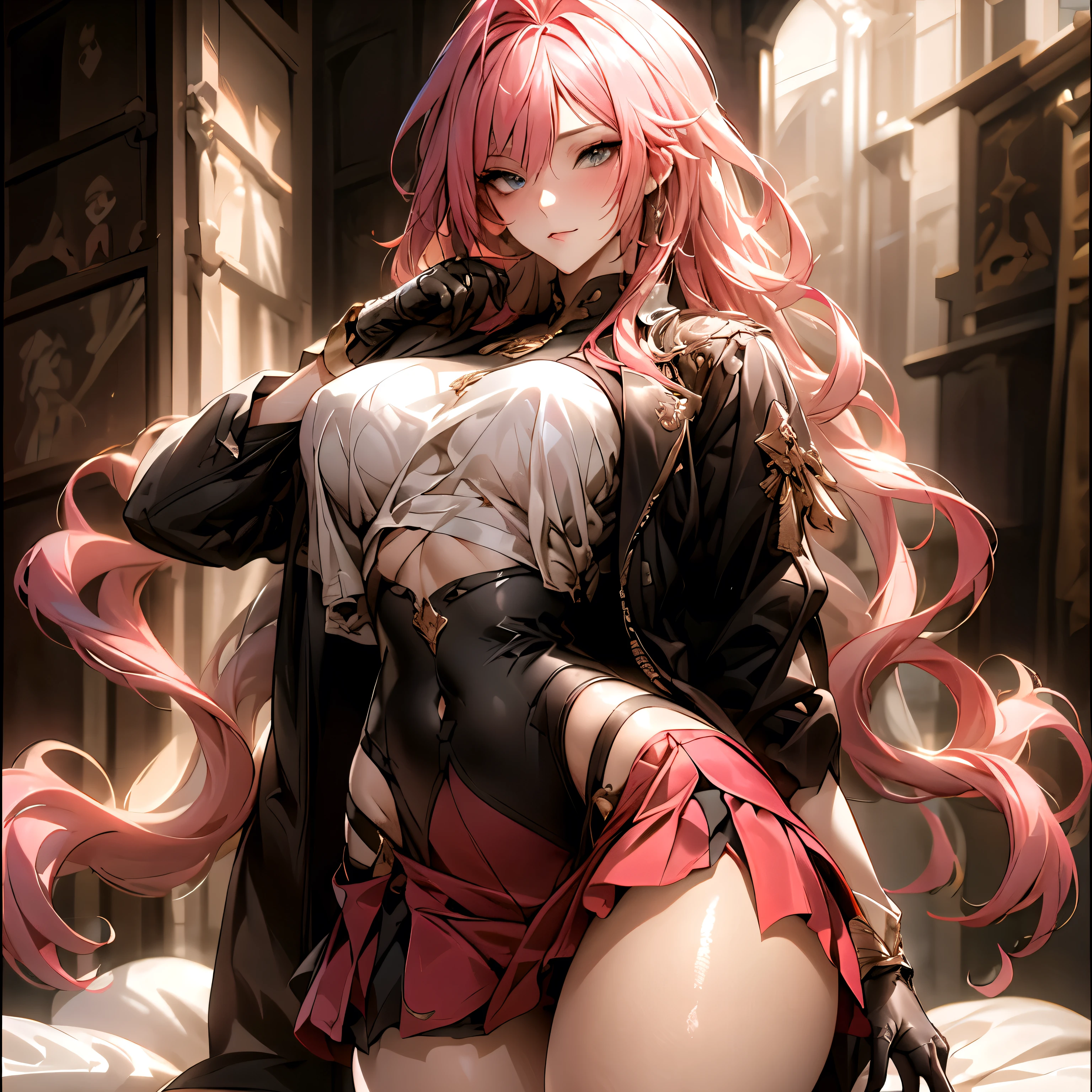 princess in a prison, chains, bondage, night