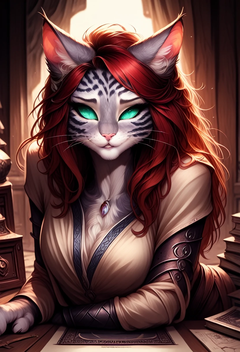 a sexy nude catgirl with long detailed red hair, beautiful detailed eyes, beautiful detailed lips, extremely detailed face, longeyelashes,seductive expression, erotic pose, having sex with a muscular man, dramatic lighting, chiaroscuro, cinematic composition, vibrant colors, highly detailed, photorealistic, 8k, (best quality,4k,8k,highres,masterpiece:1.2),ultra-detailed,(realistic,photorealistic,photo-realistic:1.37)