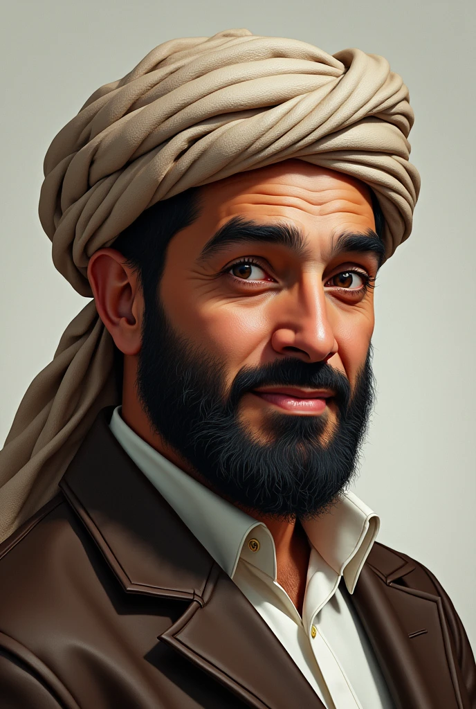 create an Arab male character, with turban, drinking milk, Arab man --auto --s2