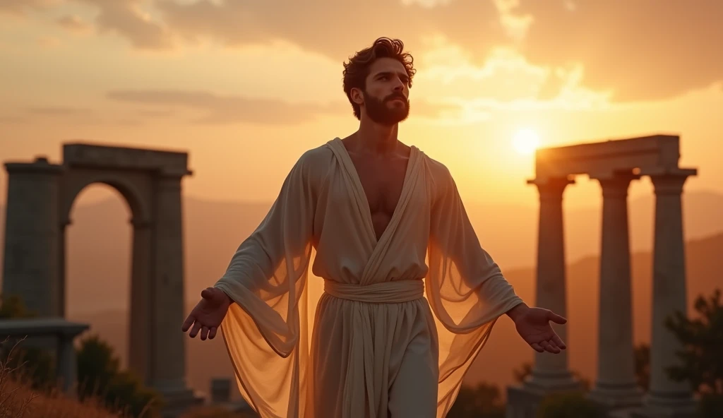 character man greek aesthetics genius, very happy