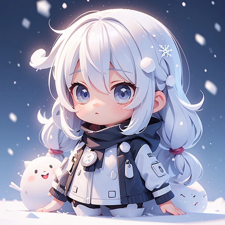 Snow Personification Examples Snow Personification Silver Hair A world of silver - SeaArt AI