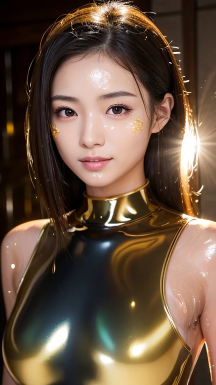 ((Realistic lighting, highest quality, 8k, masterpiece: 1.3)), Clear focus: 1.2, 1 girl, Perfect body beauty: 1.4, Slim Abs: 1.1, ((Dark golden hair, Big Breasts: 1.3)), (Finished with body paint,Dark Silver Transparent Scale Silk Race Queen: 1.4), (outside, Night view: 1.1),Chinatown,Yokohama,Body Paint Dresses, whole body, Long legs, Highly detailed face, Beautiful Eyes, double eyelid,Charming smile