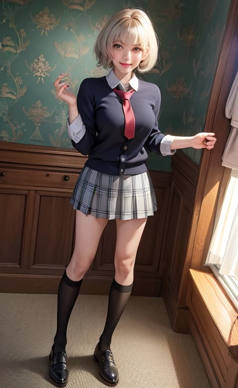 ((Japan 、(Buttoned up high school uniform:1.3)、Navy blue uniform skirt、Knee-high socks、pubic hair、Hair growth on the lower abdomen))、((Accentuate your thighs、White knee-highs、Soft thighs、inner thigh、Shiny thighs、debtace-to-face angle、Take the lead、Zoom camera on crotch))、(((Angle from below)))、(sexual excitement:1.5)、now、8k、RAW Photoasterpiece、Absurd、highest quality、nsfw,Best illustrations、High resolution:1.1、Ultra-detailed、Portrait、hyper Realistic:1.4、Sharp focus:1.4、Realistic、Photorealistic:1.3、Cinema Lighting、debtilm Grain、Tabletop、Close-up、Full Body Lesbian、Depth of written boundary、Eyes focus、View your viewers、Beautiful fine details、young、85mm lens、debt/1.4、Professional Lighting、Portrait、Photon Mapping、Radio City、Physically Based Rendering、Transparency、Glowing Skin、Soft Light、A vivid face、Realistic body、Realistic Skin、Pale skin、Big Breasts:1.4、Stylish、Japanese、Heart shaped lips、eye shadow、Pink blush、compensate、Camel Toe、Long legs、PureErosdebtace_v1:0.8、debtloating hair、Messy Hair、debtloating Hair NovadebtrogStyle、single-track:1、Puffy eyes、Purple Eye、Round face、Bans、ボケ Depth of written boundary:1.2、Dynamic Pose、(Hairstyles tailored to Japan trends in 2023、cute:1.5、Blonde、Bunhead、Van South is closed、Cunning Smile:0.2)